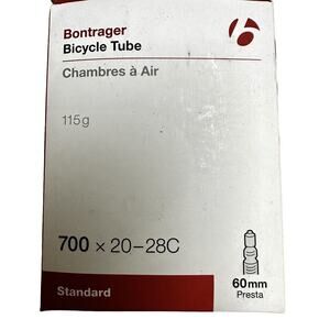 Bontrager Standard Presta Valve Bicycle Tube 60mm‎ Valve Length 700 X 20-28C
